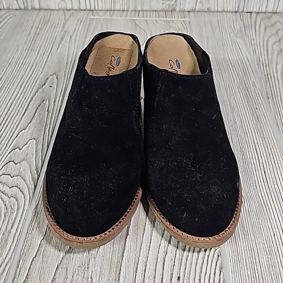 Aqua College Nan Black Leather Waterproof Slip On Mules Womens Size 6 NEW - Picture 4 of 14